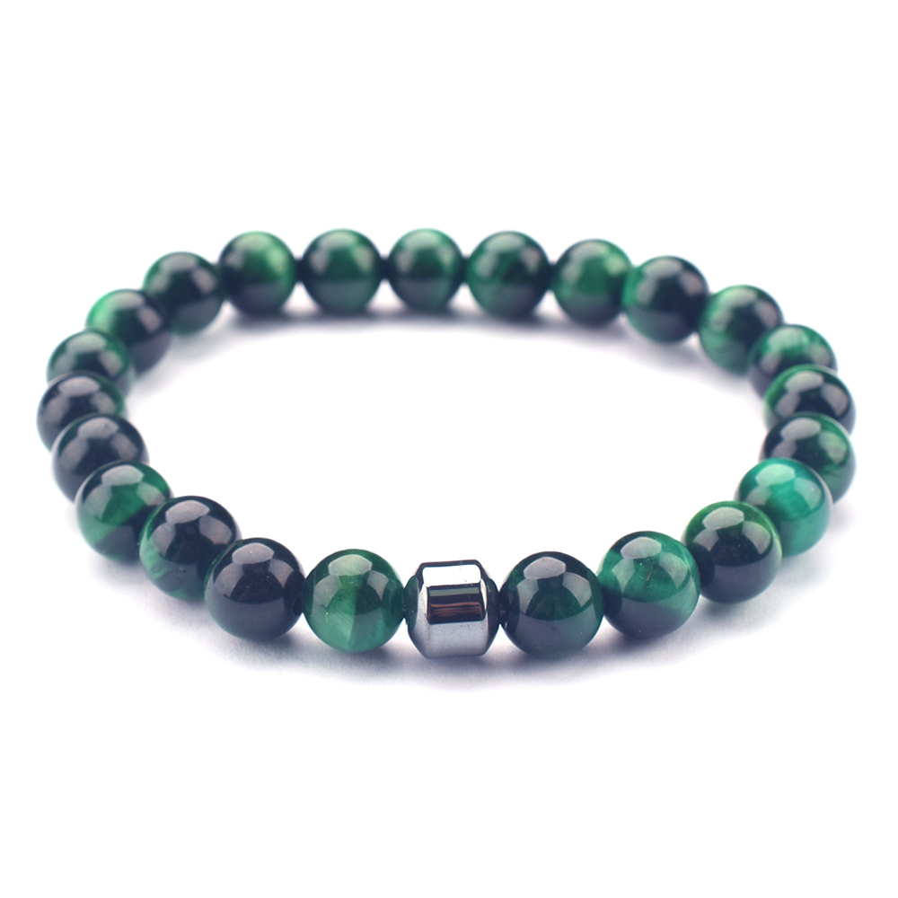 13-CB0234-green tiger eye bracelet