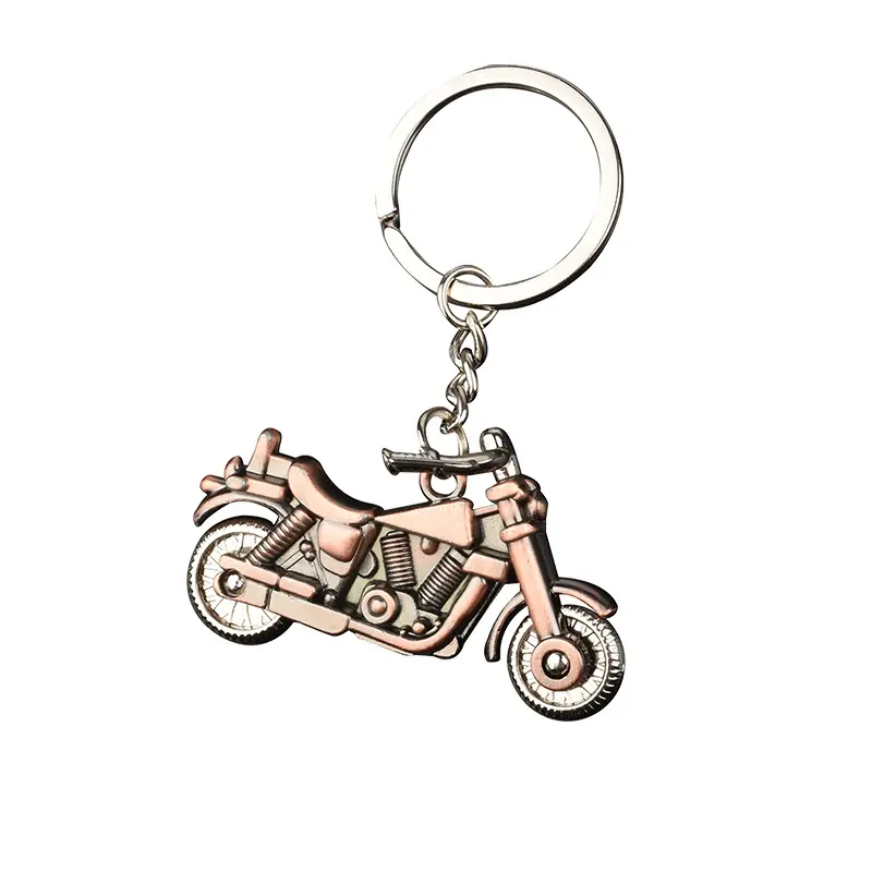 Chaveiro de motocicleta retrô 3d de simulação criativa, chaveiro masculino de metal para motocicleta, presentes de fim de ano