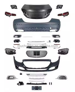 ชุด W213รถยนต์เต็มตัวสำหรับ merced/ES ben/z S Class W213 2016-2020ตัวกระจายกันชนหน้าและหลังอะไหล่อัพเกรด Maybach - Product Image 1