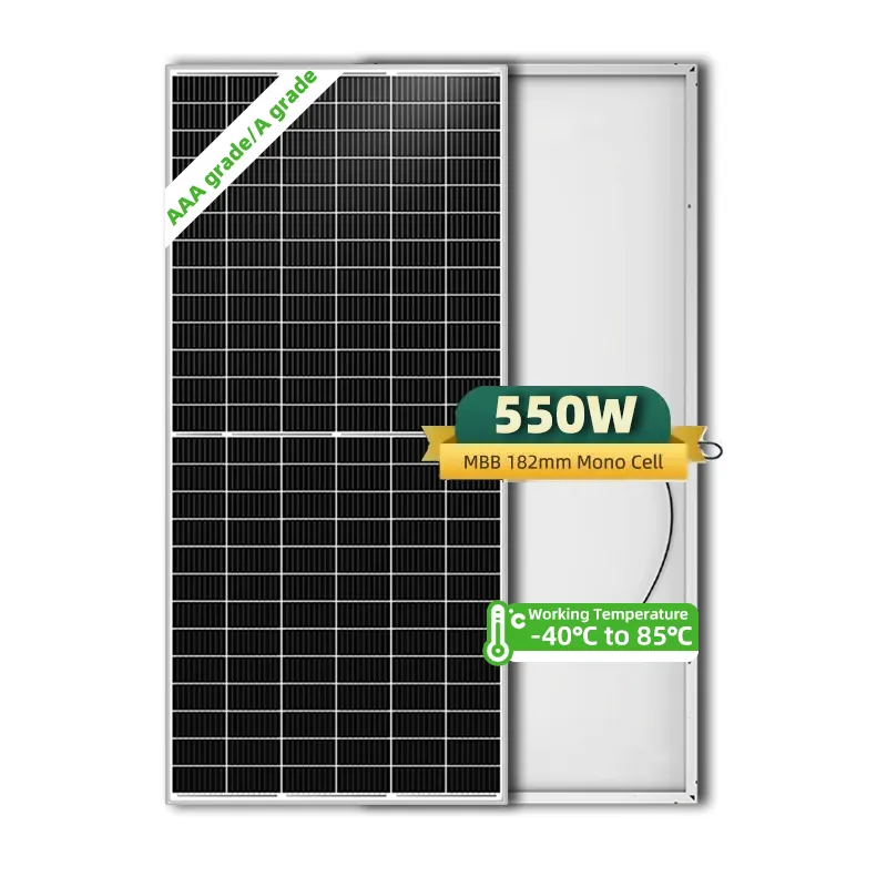 EnergyCreative 550 Watts 182mm Solar Cells Monocrystalline Half Cell Solar Panels