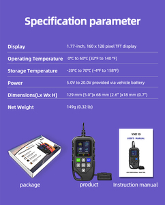 M119 strumento di diagnosi Auto veicolo Scanner macchina diagnostica per Auto strumento diagnostico 1.8 pollici schermo a colori OBD2 porta - Product Image 6