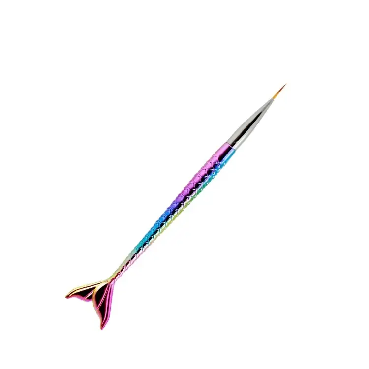 Hot Sales Ombre Handle Draw Liner Pen Mermaid Nail Art Liner Painting Flower Brush Nylon Hair Manicure Drawing Tools