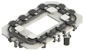 Riel de guía rectangular para transportador de cadena de carga pesada, línea transportadora de riel de guía de anillo de estructura de placa inferior - Product Image 2