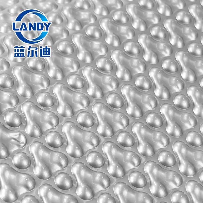 Gray bubble pool cover