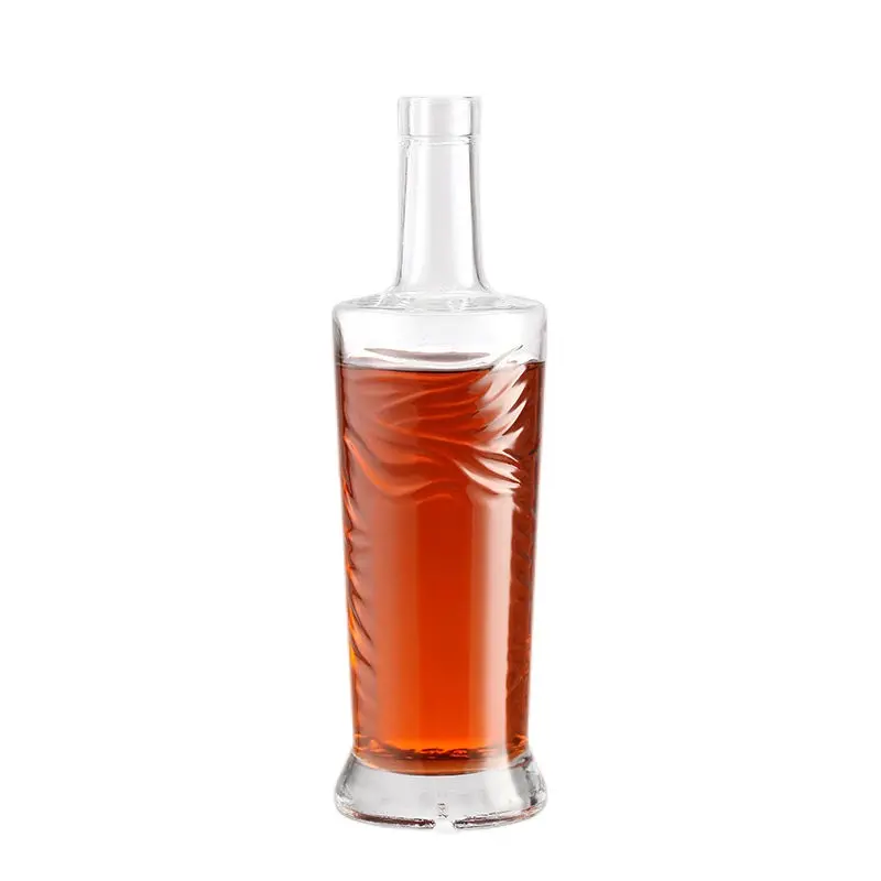 High Quality Freida Factory Price 750ml round empty flint glass liquor wine gin Whisky Vodka tequila glass bottle with cork lid