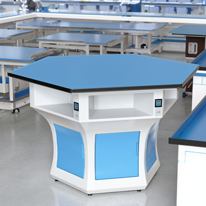 Đại Học Lớp học thử nghiệm nền tảng khoa học phòng thí nghiệm bàn làm việc lục giác bảng cho hóa học phòng thí nghiệm đồ nội thất - Product Image 6