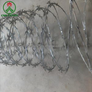Savunma kullanımı Cbt 60 jilet çit sınır koruma için sıcak daldırma galvanizli bıçaklı çelik şerit tel üstüvane bobin - Product Image 2