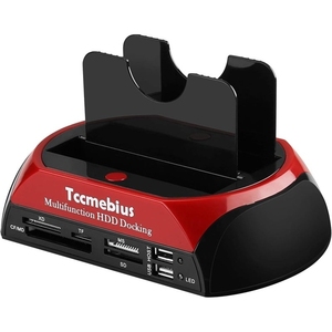 2.5 \ "3.5 \" IDE USB 2.0 harici sabit disk muhafaza plastik kasa HDD veya SSD için kart okuyucu ve abd fişi ile - Product Image 1