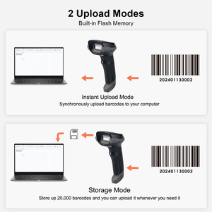 Escáner de código de barras inalámbrico para supermercado, interfaz USB y Bluetooth automática, función de luz, Android - Product Image 4