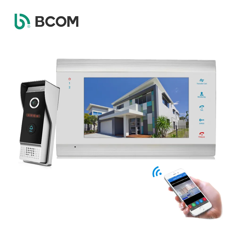 Intercomunicador de vídeo ip analógico para villa, pantalla de 7 pulgadas a color, novedad de 2019