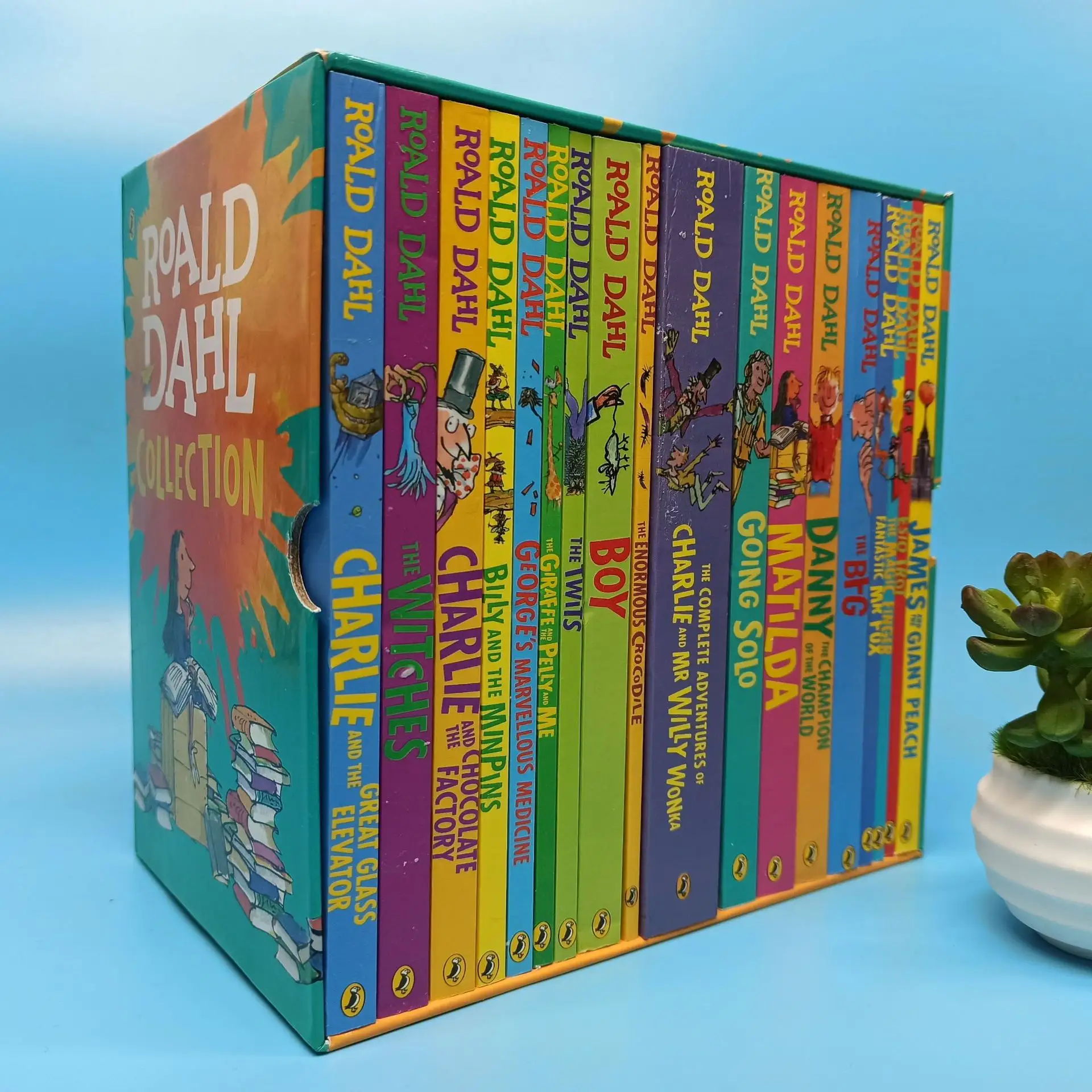18 книг, коллекция Roald Dahl, Детская литература, роман, сборник рассказов, набор для раннего обучения, чтение для детей, изучающих английский язык