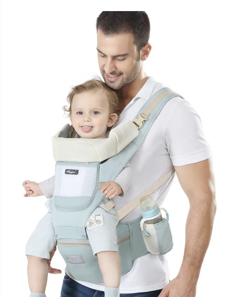 El taburete de la cintura del portabebés puede sujetar el taburete de la cintura del bebé horizontalmente sosteniendo el hombro de doble propósito delantero y trasero