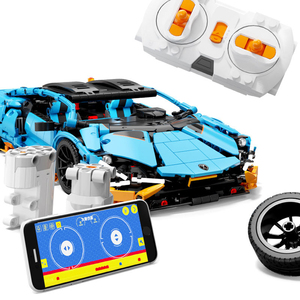 Boys için yapı blok setleri 1261 adet eğitim Diy uzaktan oyuncaklar modeli tuğla kiti elektrikli montaj Rc yapı taşı araç seti - Product Image 5