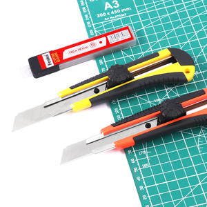 Foska geri çekilebilir el aletleri kesici maket bıçağı kamp ve kağıt kesme için sap üzerinde slayt emniyet kilidi ile - Product Image 2