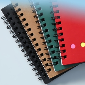 环保定制Logo螺旋笔记本牛皮纸封面不干胶便签笔促销记事本定制Logo - Product Image 6
