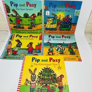 หนังสือภาษาอังกฤษพิมพ์มัน 10 เล่ม หนังสือภาพก่อนนอน Pip และ Posy สําหรับเด็กการเรียนรู้ภาษาอังกฤษ
