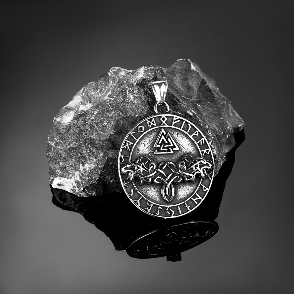 Pendentif simple couleur acier