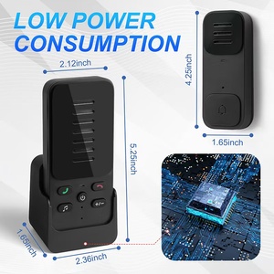 Nuevo timbre de puerta de voz de Audio bidireccional alimentado por batería de baja potencia, teléfono de puerta de seguridad para el hogar, timbre inalámbrico inteligente, intercomunicador para el hogar - Product Image 5