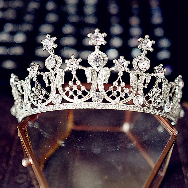 Jancember HG004-Corona de superhada europea para adultos, tocado de princesa, vestido de boda, corona