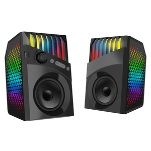 Sistema de sonido de cine de escritorio con cable USB 2,0, altavoz de PC para juegos, potencia de salida de 20W, solo Bluetooth, habla con efectos de iluminación - Product Image 1
