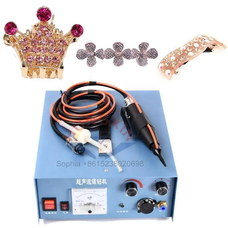 Hot sale semi automatic hotfix rhinestones machine ultrasonic rhinestone fix rhinestone machine hot fix motif making machine