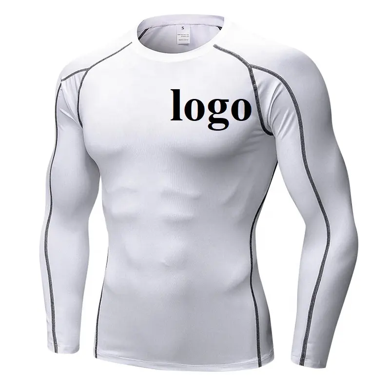 Camiseta para correr de secado rápido para hombre, ropa de gimnasio ajustada y ligera, camiseta de compresión