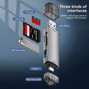 6合1多功能Usb 3.0读卡器u盘C/Micro Usb/Tf/Sd闪存驱动器存储卡读取适配器电话配件 - Product Image 3