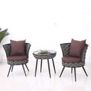 Juegos de muebles de mimbre de China Mesa y silla de ratán Sillas de jardín Muebles de exterior