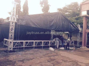 12m * 10 * 7m 4 เสาพร้อมโครงสร้างหลังคาโครงโคมไฟเวทีสามเหลี่ยม - Product Image 4