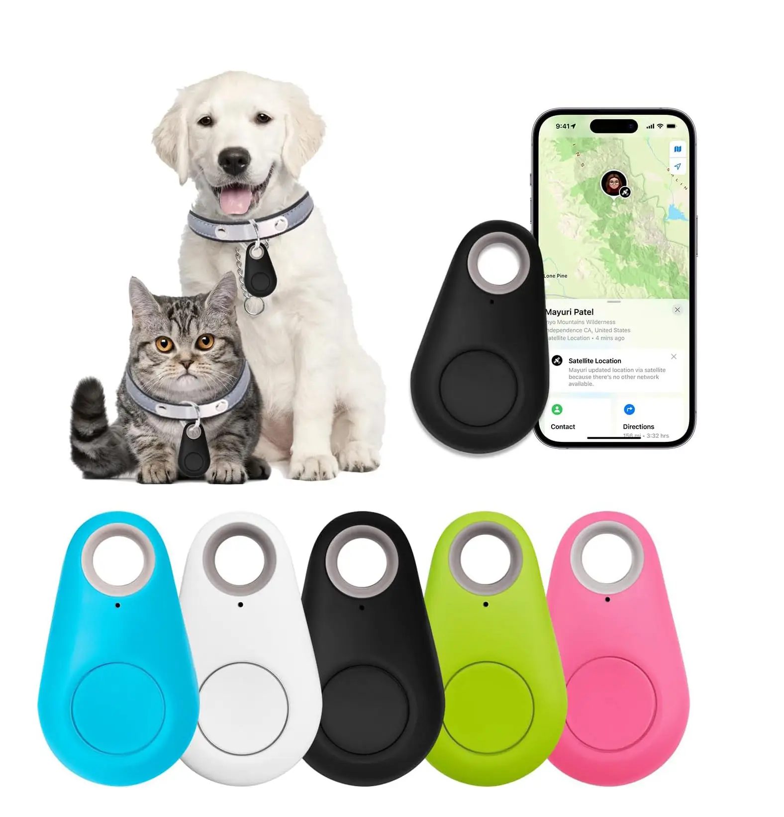 Draagbare Bluetooth Anti-Verloren Apparaat Smart Finders Tracker Apparaat Voor Katten Honden Huisdier Gps Tracker