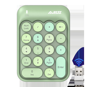 AK18 teclado numérico inalámbrico 18 teclas teclado PBT teclado financiero Mini teclado inalámbrico