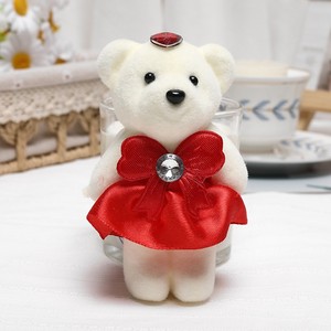 10ชิ้น/ถุงตุ๊กตาหมีพวงกุญแจตุ๊กตาของเล่น11cm MINI Teddy Bear keyring ของเล่นนุ่มยัดไส้หมีกับพวงกุญแจงานแต่งงาน - Product Image 6