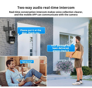 4MP 4G Wifi Cámara IP Tres lentes de cámara Ubox Eliminar seguimiento automático Mensajes de alarma Luces Bluetooth