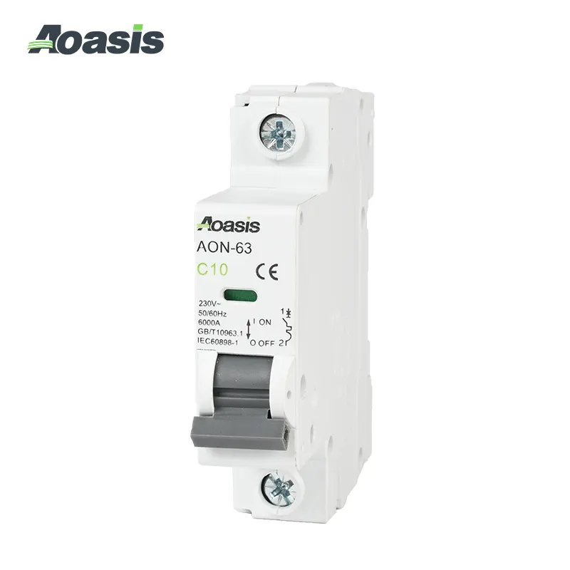 AOASIS AON-63 DZ47-63 1P 2P 3P 4P 2A-63A C63 MCB interruptor en miniatura