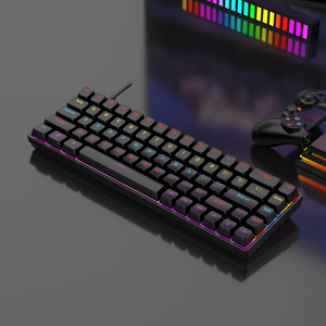 Teclado mecánico personalizado Mini 68 teclas 3 modos QWERTY RGB retroiluminado eje rojo Teclado mecánico inalámbrico para juegos para escritorio - Product Image 2