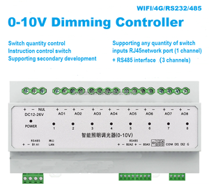 0-10V Lighting Dimming <strong>Controller</strong> Modbus 4-channel 8-channel Intelligent Network Port/485 Interface/RJ45 Dimmer Module - Product Image 5