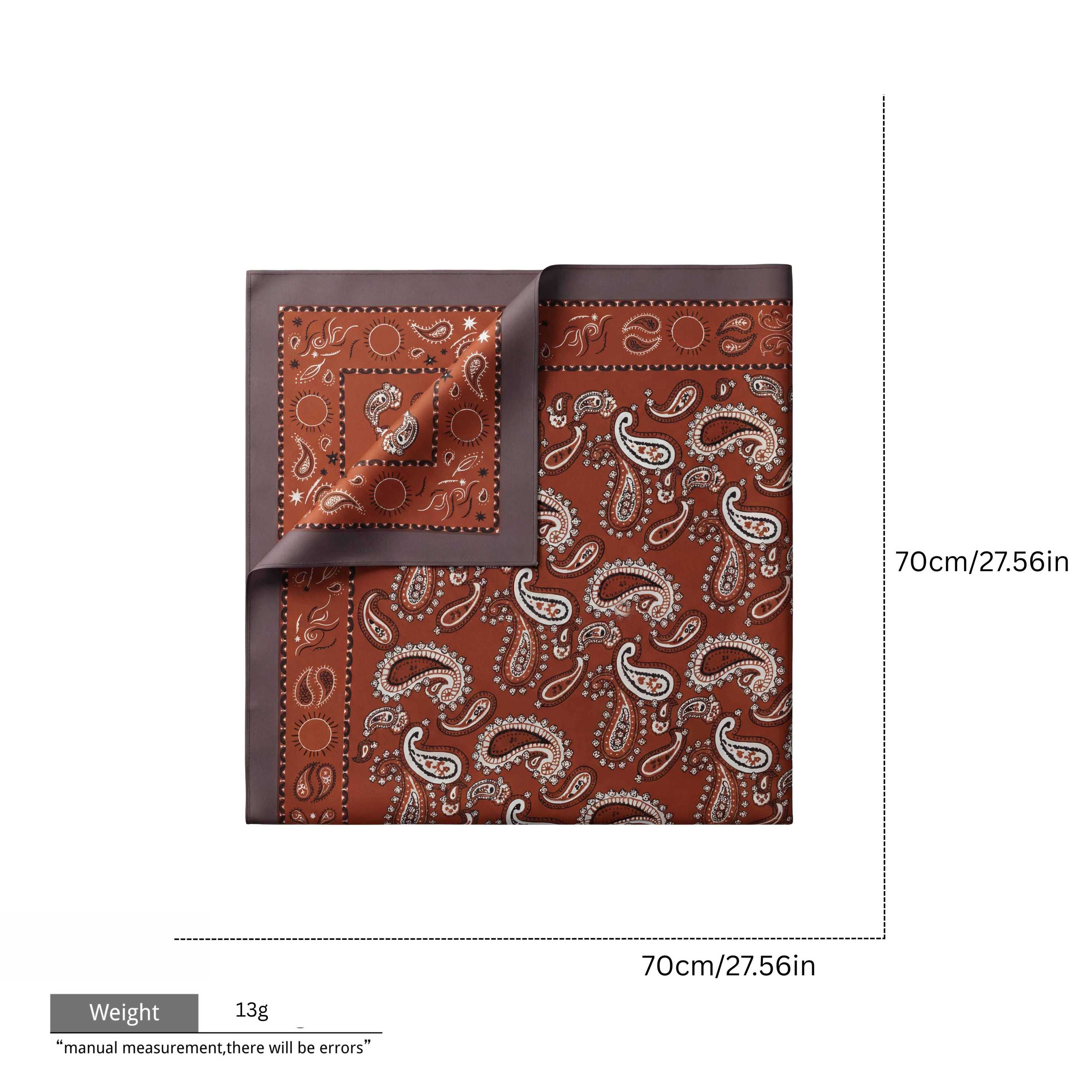 Bandana écharpe marron Paisley