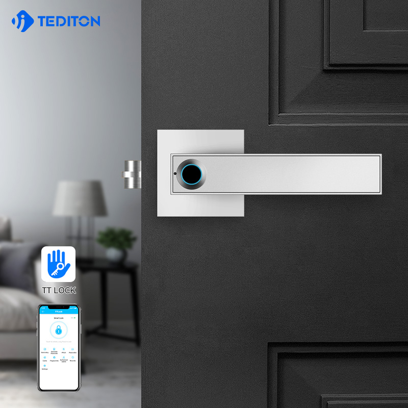 Tediton Security TTlock APP Anti Theft Remote Control Smart Lock Square Fingerprint Door Lock