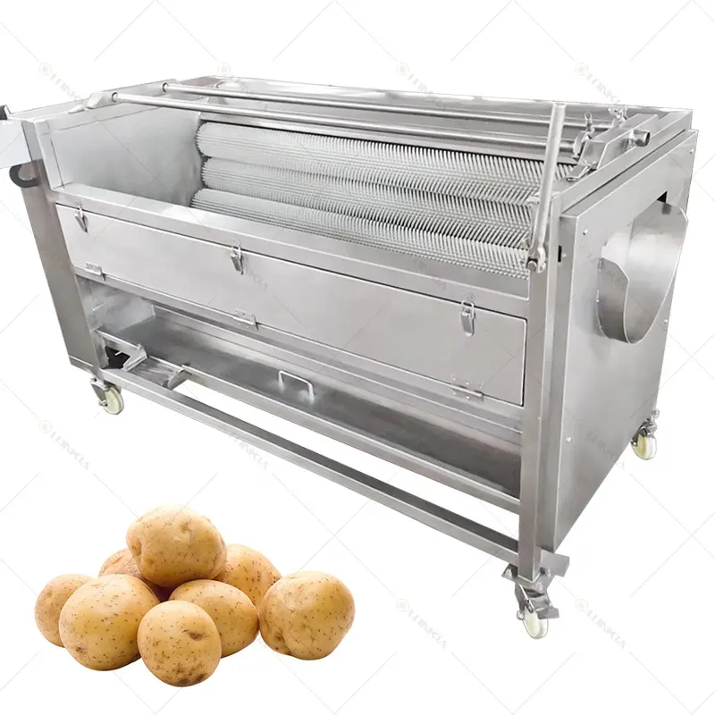 Venta caliente peladora de patatas y lavadora máquina peladora de patatas comercial con 300-500 kg/h