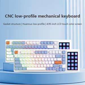 Low-profile Mechanical Keyboard Wired RGB Light 81 Keys With Screen Touch Programmable Custom Drive Gaming Keyboard