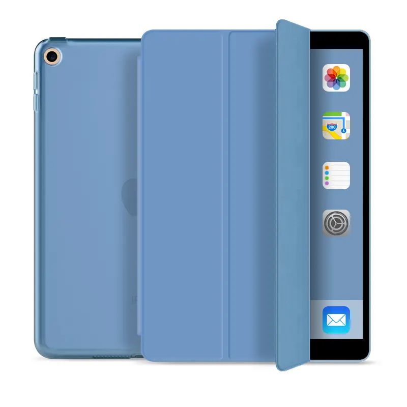 Casing Silikon TPU Kulit PU, untuk Ipad 9.7 2018 2017, Pelindung Ringan untuk Ipad Baru