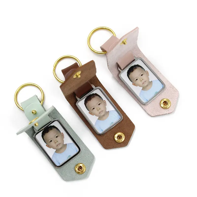 Ti amo Papà Fatti A Mano Padre Giorno Mamma Mini Photo Holder Portable Photo Frame Portachiavi Con Foto di Copertina In Pelle Regalo Portachiavi