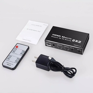 V2.0 <strong>HDMI</strong> 2x2 <strong>HDMI</strong> <strong>Matrix</strong> (3D 4K*2K@60Hz HDCP2.<strong>2</strong>) + Dual Audio Extractor - Product Image 1