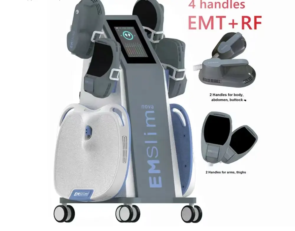 Ems Body Sculpting Machine 4 Poignée Emslim Nova Neo Rf Ems Stimulateur Musculaire Body Sculpt Emslim Machine