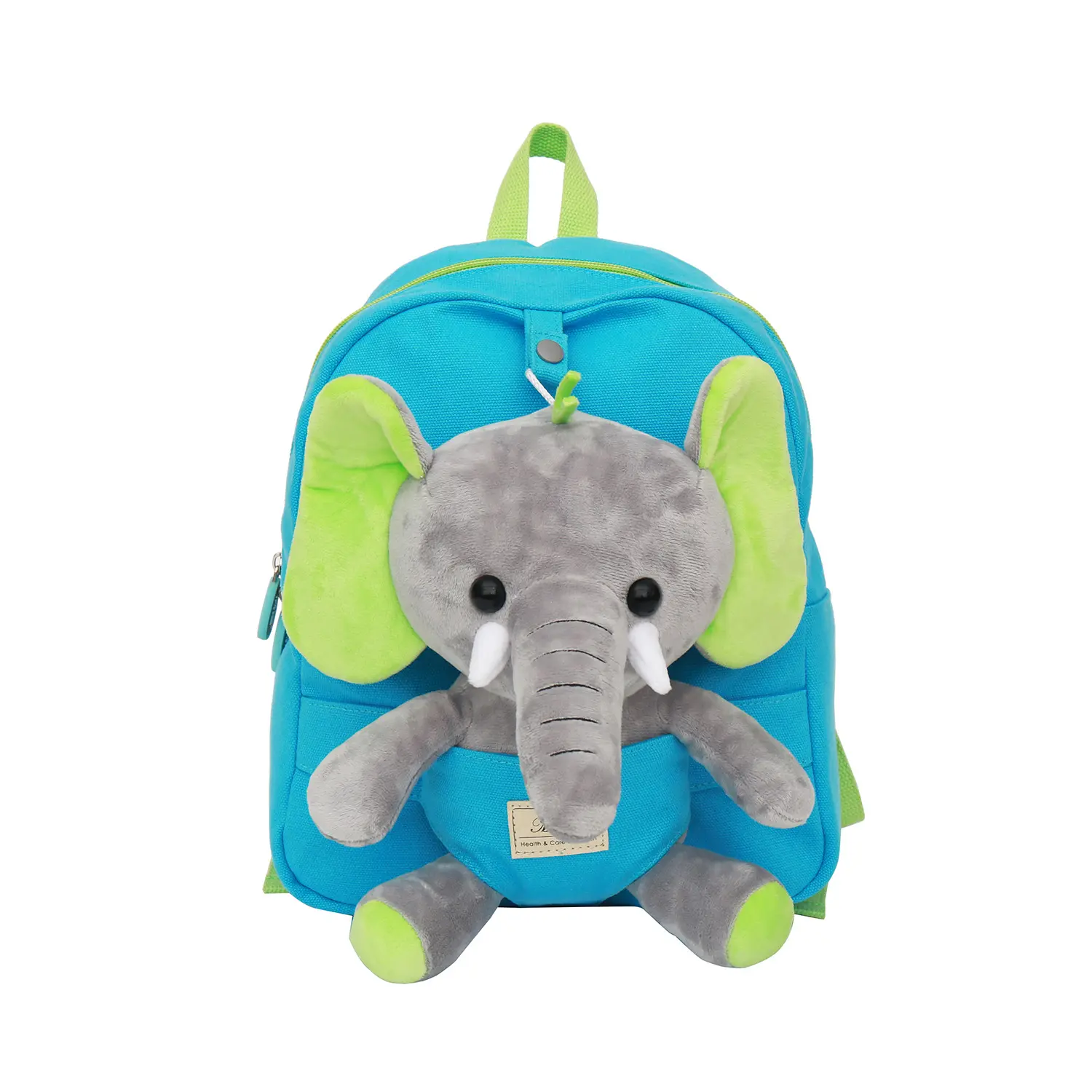 Fabrika doğrudan satış özel baskı tuval çocuklar çanta çocuk sırt çantası ile değiştirilebilir fil bebekler