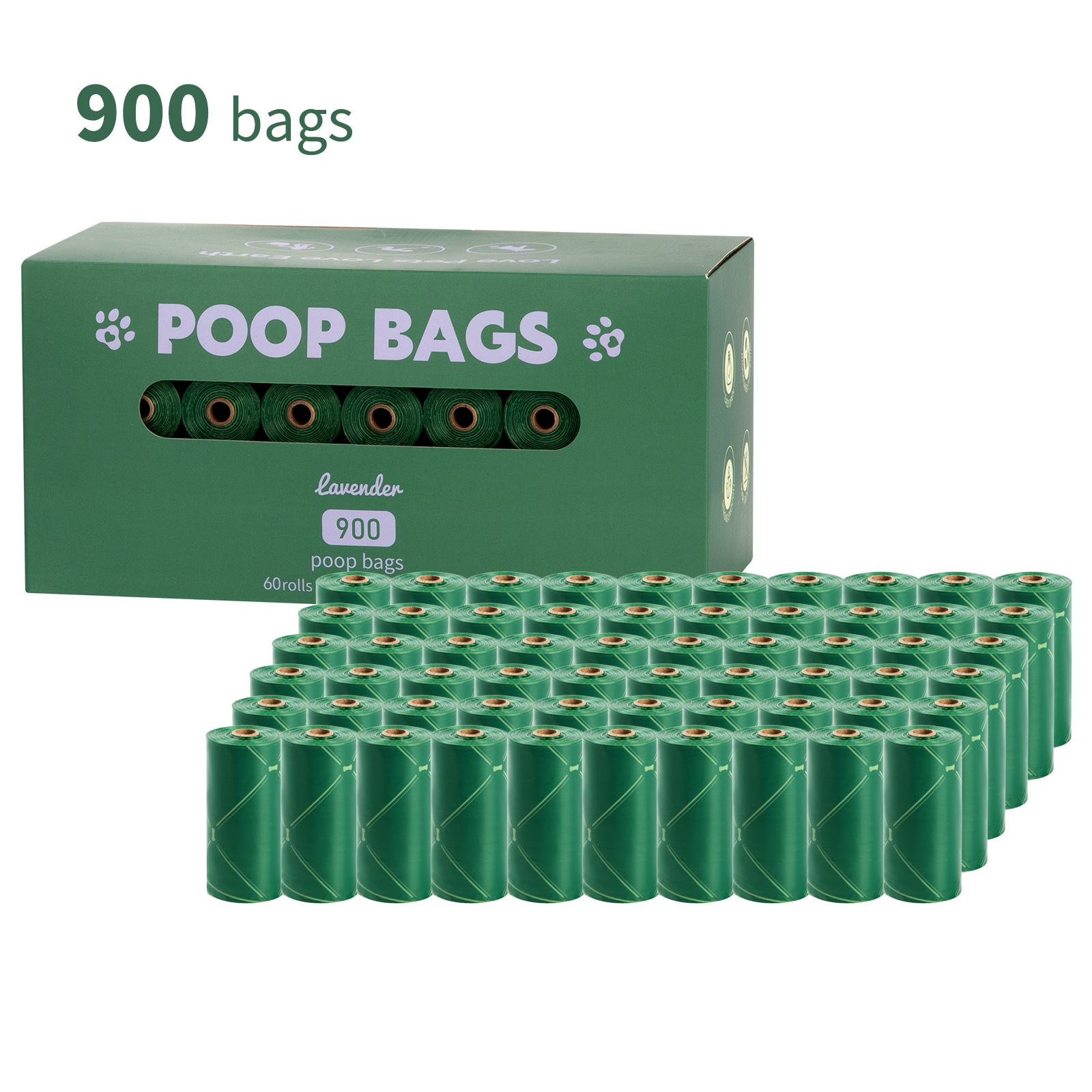 ดาวสี่แฉกสีเขียว 60 ม้วน บรรจุกล่อง