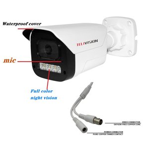 Cámara HD 3MP 4K 24 horas Audio en Color 2 Dome 2 Bullets 500GB DVR Red de teléfono móvil Monitoreo remoto Seguridad 4 Sistema de cámaras - Product Image 5