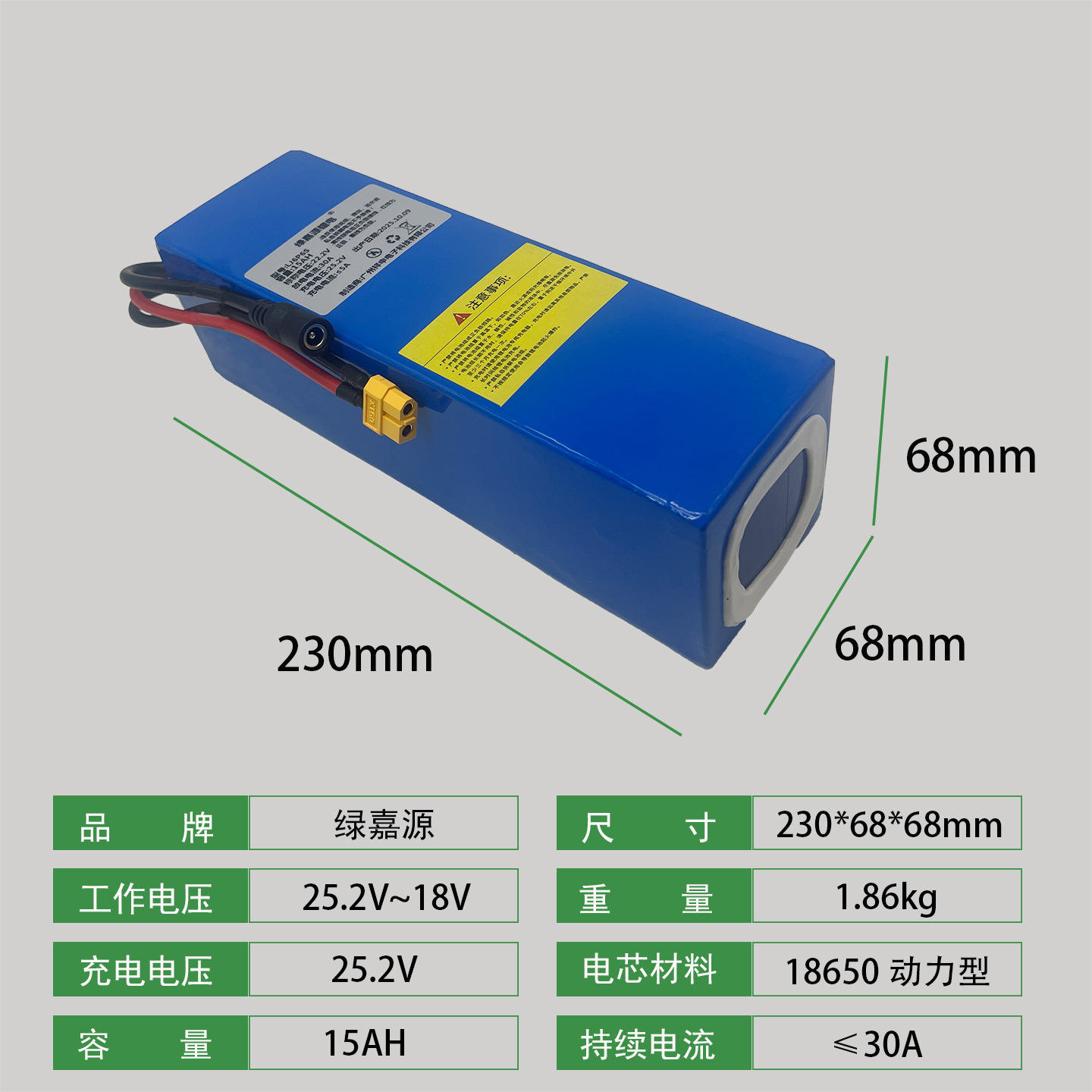 222V 15Ah-3A charger