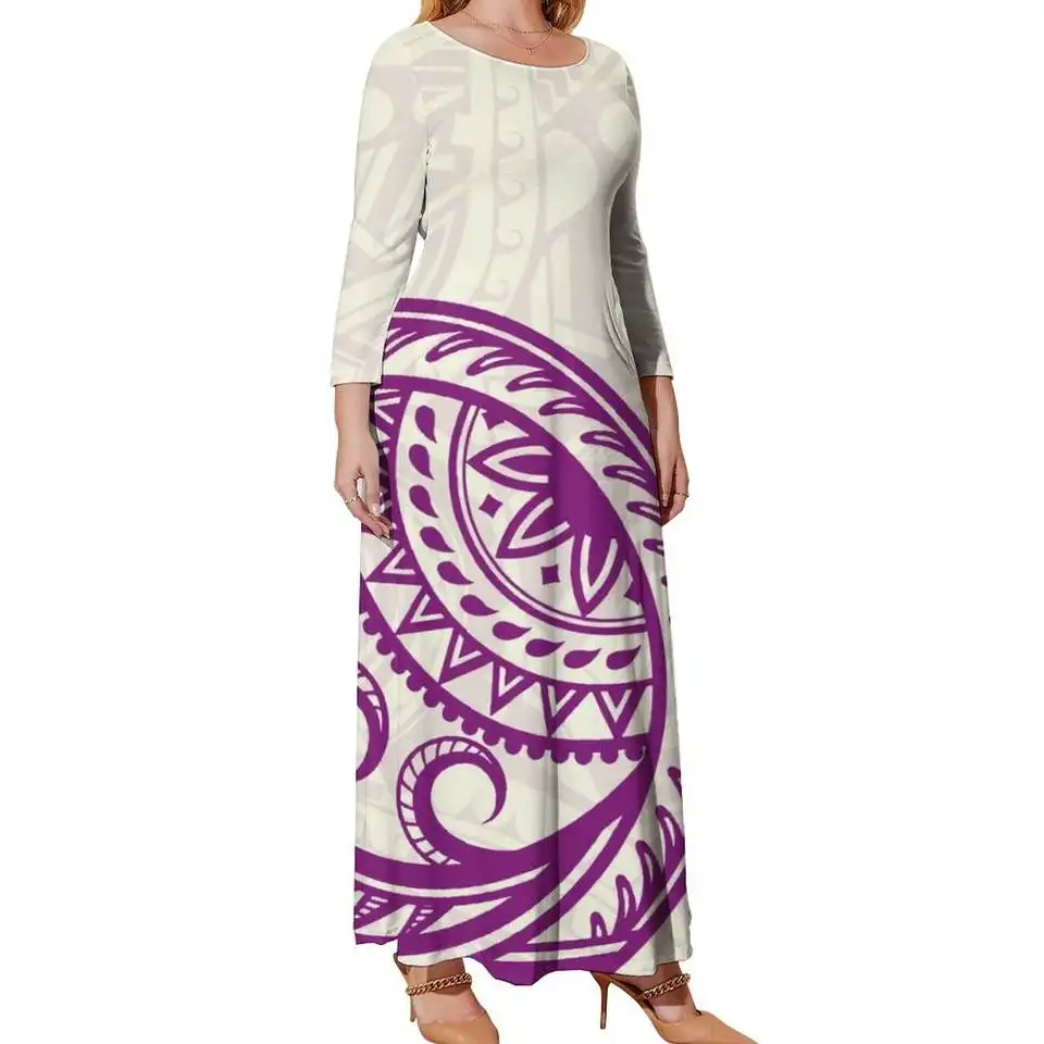 Vestido de diseño único para mujer, ropa informal de isla hawaiana polinesiana, fabricante profesional al por mayor, gran oferta