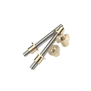 <span class=keywords><strong>T8</strong></span> T10 T12 T22丝杠套件机械线性致动器高精度滚珠丝杠，带聚四氟乙烯螺母，用于DIY数控机床